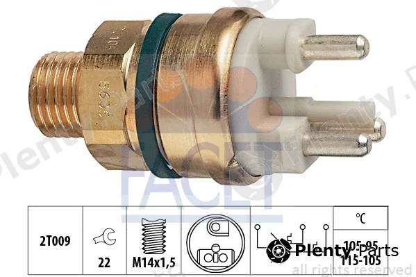 Facet 7.5636 — Temperature Switch, radiator fan Made in Italy - OE Equivalent