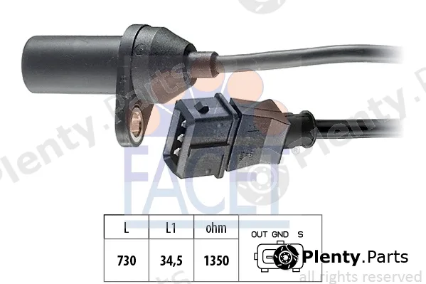 Facet 9.0157 — Sensor, crankshaft pulse Made in Italy - OE Equivalent