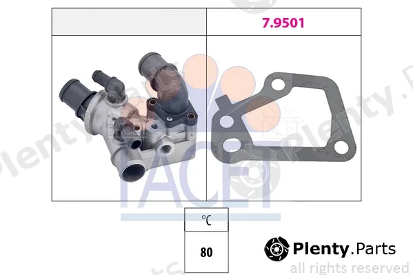 Facet 7.8101 — Thermostat, coolant Made in Italy - OE Equivalent