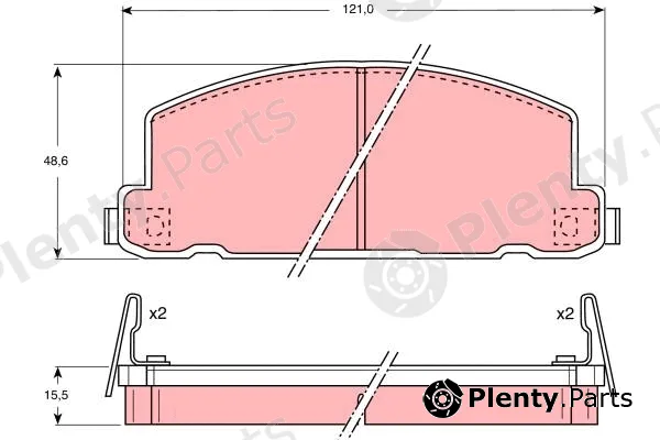 TRW GDB749 — Brake Pad Set, disc brake