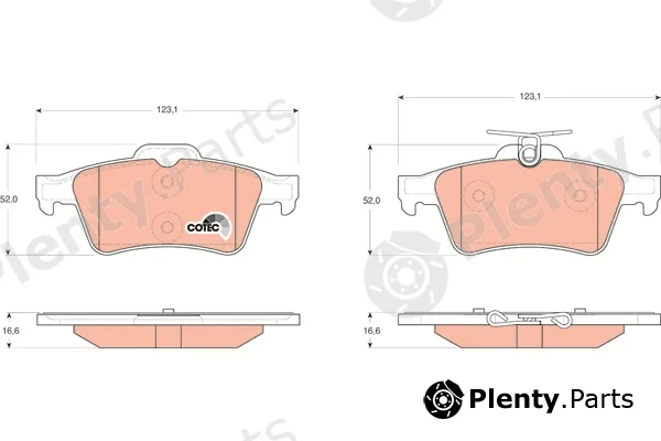 TRW GDB1621 — Brake Pad Set, disc brake COTEC