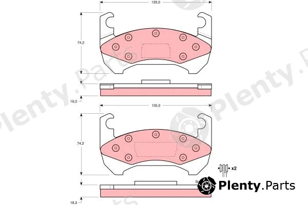 TRW GDB4068 — Brake Pad Set, disc brake