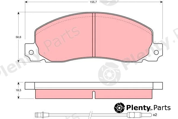 TRW GDB344 — Brake Pad Set, disc brake