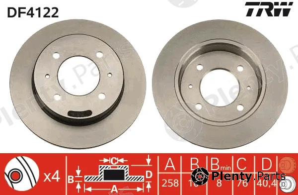 TRW DF4122 — Brake Disc