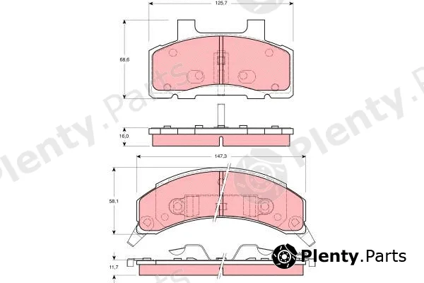 TRW GDB4005 — Brake Pad Set, disc brake
