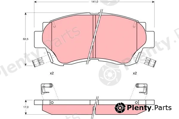 TRW GDB1142 — Brake Pad Set, disc brake