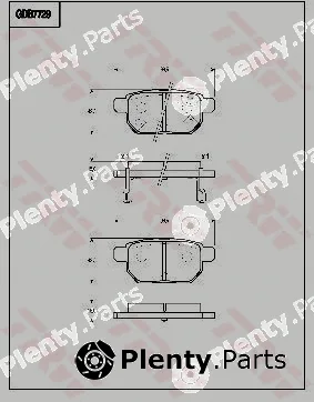 TRW GDB7729 — Brake Pad Set, disc brake