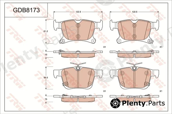 TRW GDB8173 — Brake Pad Set, disc brake