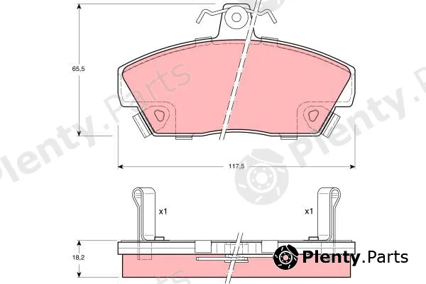 TRW GDB497 — Brake Pad Set, disc brake