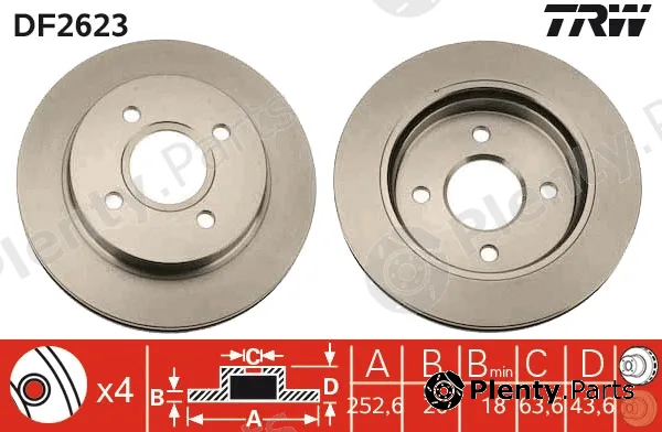 TRW DF2623 — Brake Disc