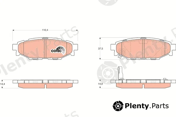TRW GDB3373 — Brake Pad Set, disc brake COTEC