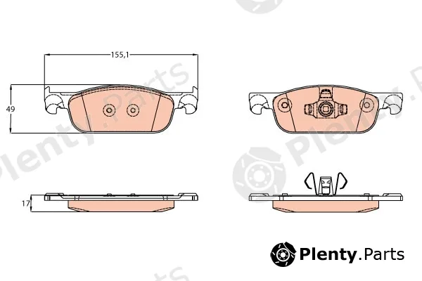 TRW GDB2157 — Brake Pad Set, disc brake