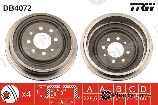TRW DB4072 — Brake Drum