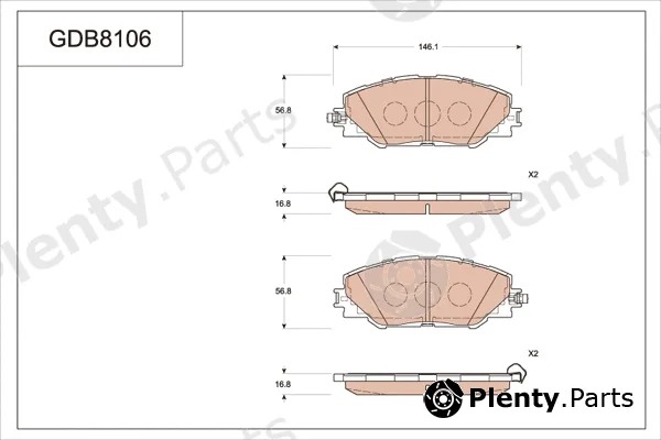 TRW GDB8106 — Brake Pad Set, disc brake