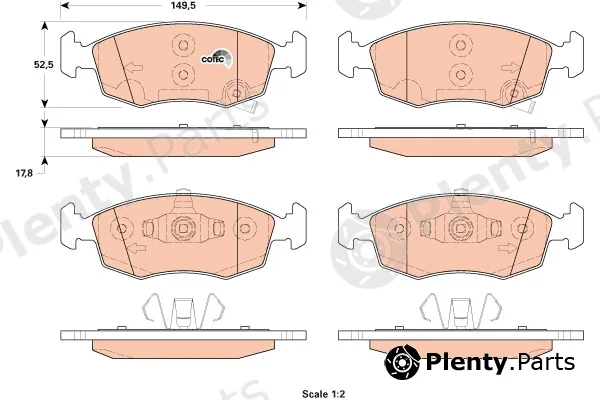 TRW GDB1921 — Brake Pad Set, disc brake COTEC