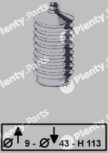 TRW JBE111 — Bellow Kit, steering