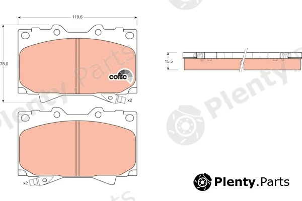 TRW GDB3197 — Brake Pad Set, disc brake COTEC