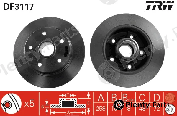 TRW DF3117 — Brake Disc