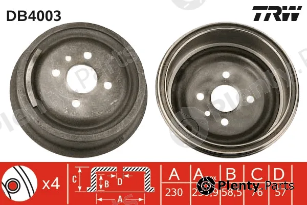 TRW DB4003 — Brake Drum
