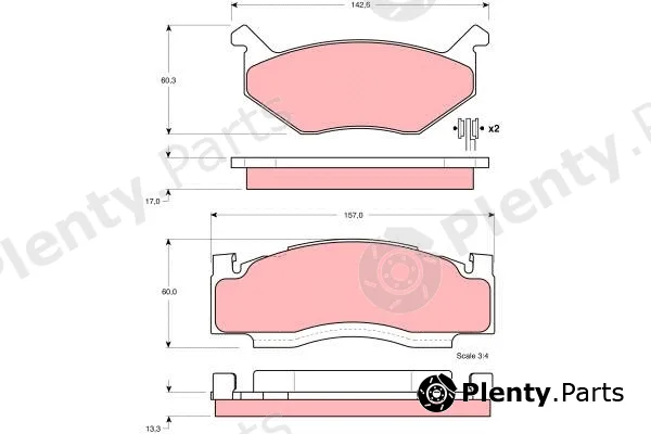 TRW GDB4035 — Brake Pad Set, disc brake