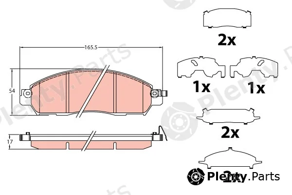 TRW GDB2182 — Brake Pad Set, disc brake