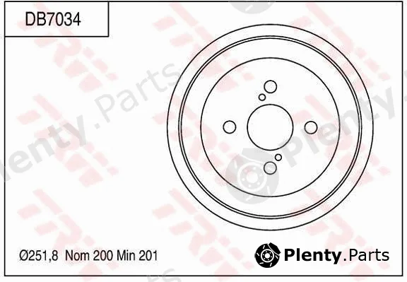 TRW DB7034 — Brake Drum