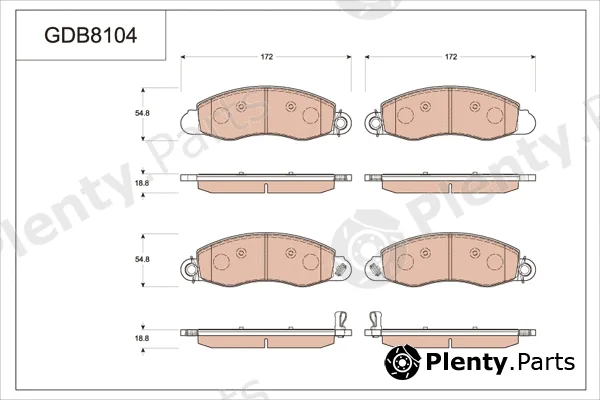 TRW GDB8104 — Brake Pad Set, disc brake