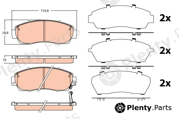 TRW GDB3581DT — Brake Pad Set, disc brake DTEC COTEC