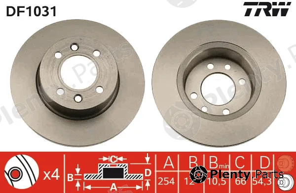 TRW DF1031 — Brake Disc
