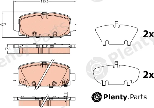 TRW GDB2321 — Brake Pad Set, disc brake
