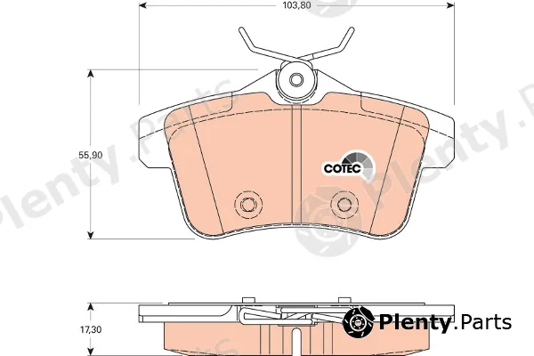TRW GDB1828 — Brake Pad Set, disc brake COTEC