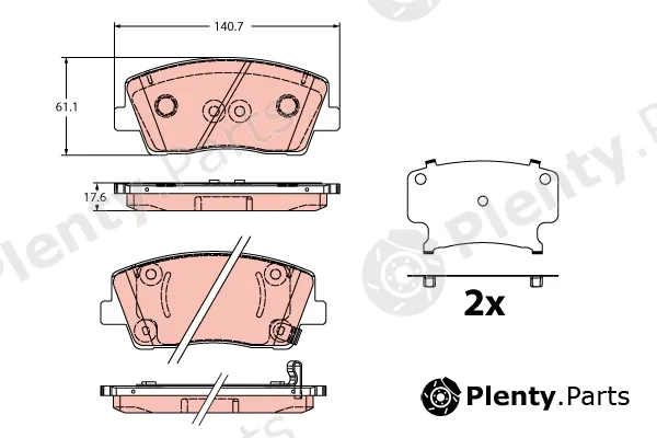 TRW GDB2375 — Brake Pad Set, disc brake