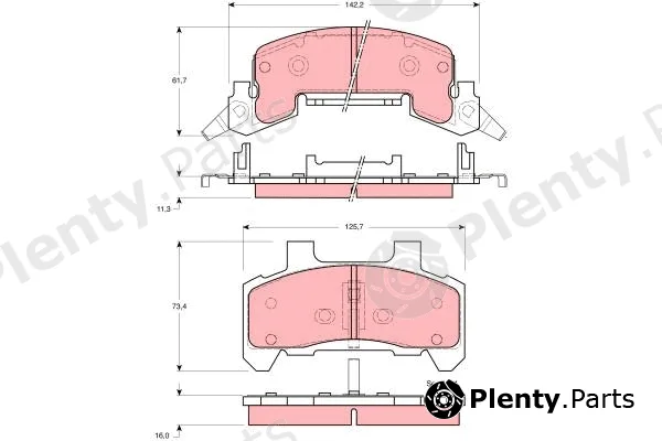 TRW GDB4028 — Brake Pad Set, disc brake
