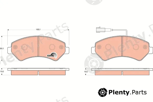 TRW GDB1703 — Brake Pad Set, disc brake COTEC
