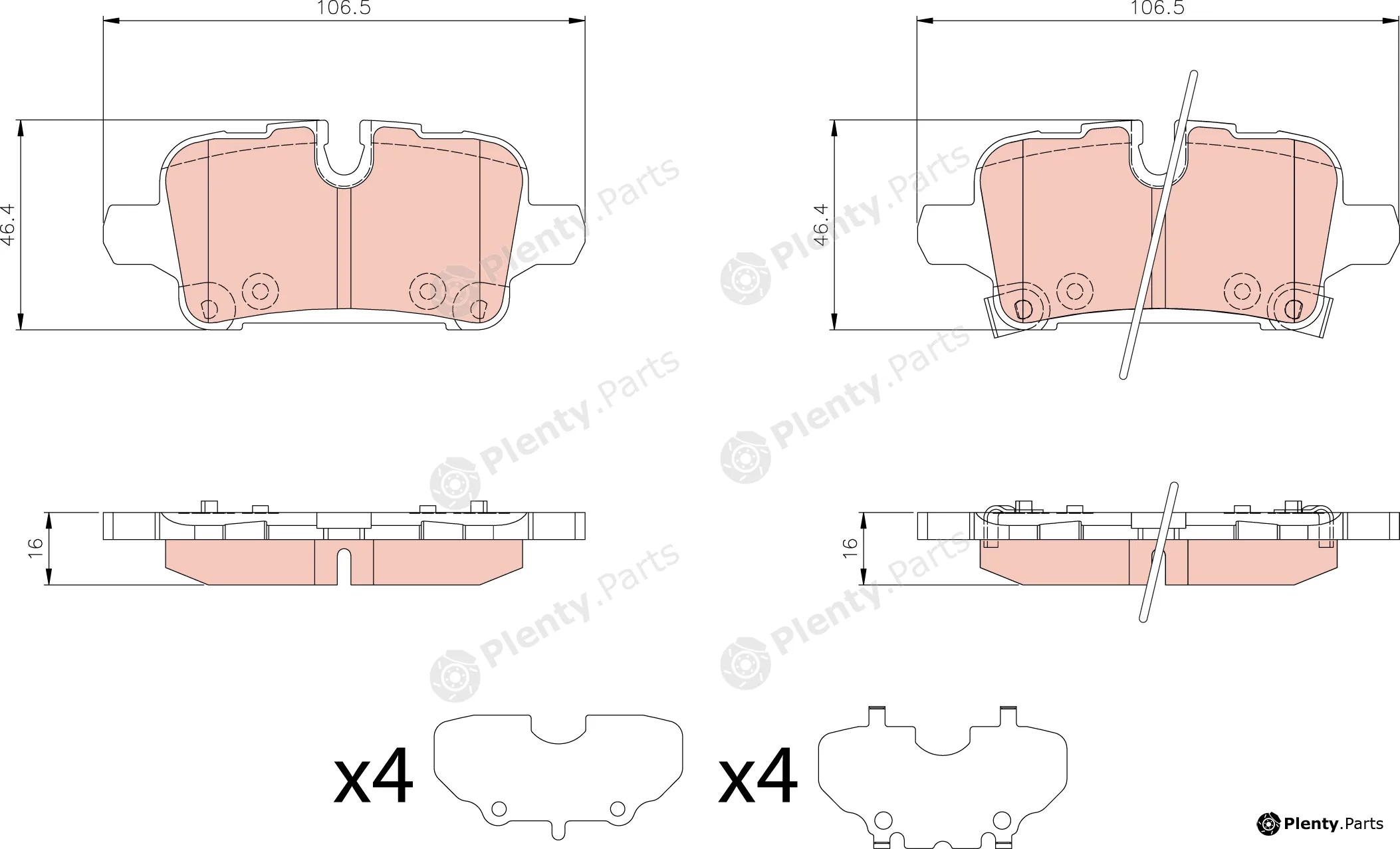 TRW GDB8402DT — Brake Pad Set, disc brake DTEC COTEC