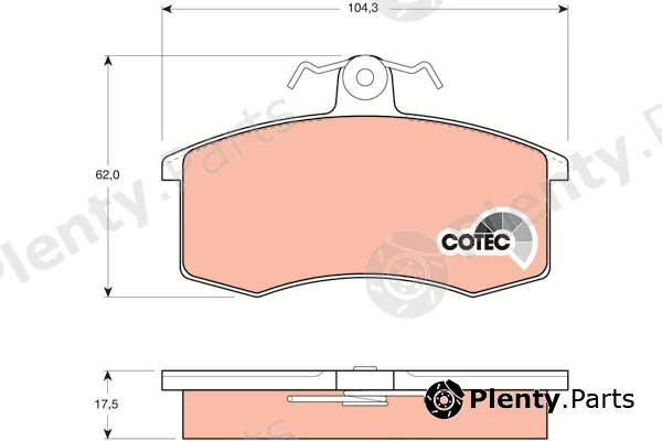 TRW GDB469 — Brake Pad Set, disc brake COTEC