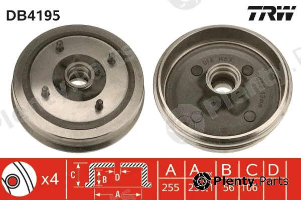 TRW DB4195 — Brake Drum