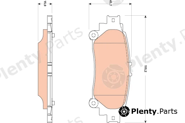 TRW GDB3497 — Brake Pad Set, disc brake