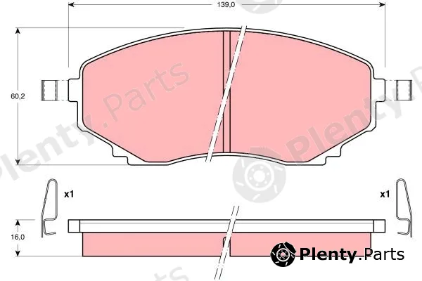 TRW GDB1177 — Brake Pad Set, disc brake