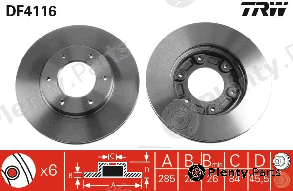TRW DF4116 — Brake Disc