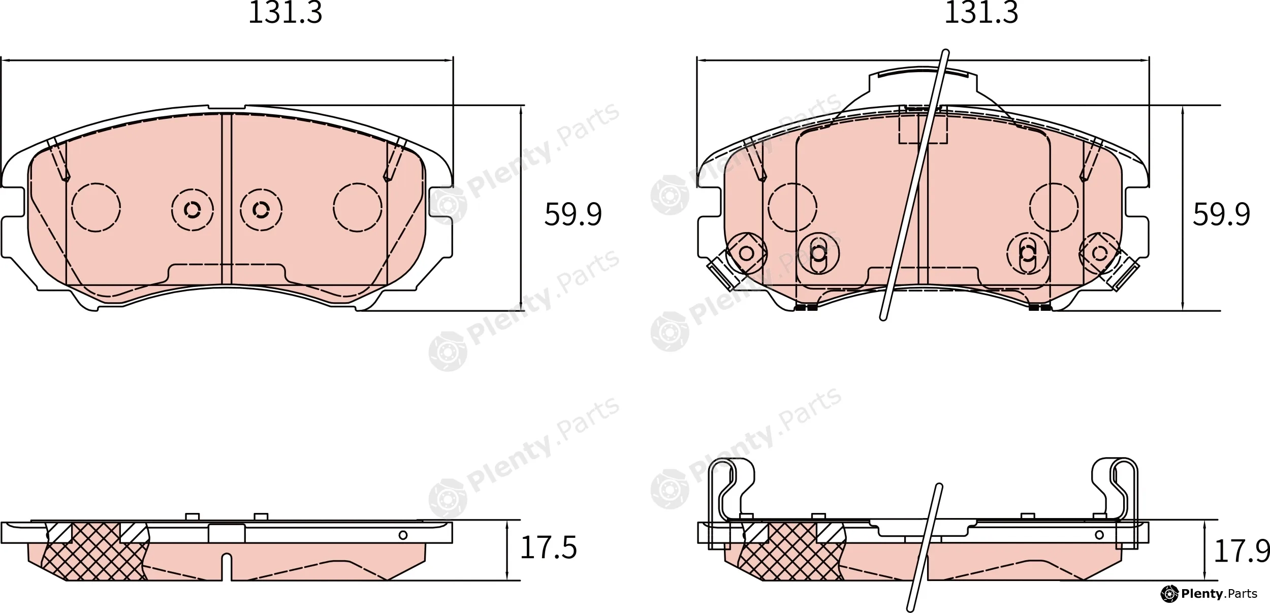 TRW GDB8279DT — Brake Pad Set, disc brake