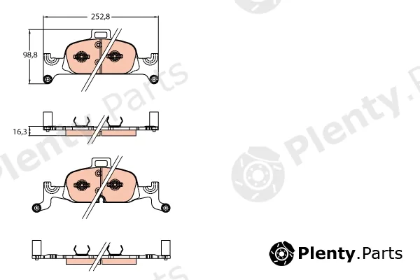 TRW GDB2126 — Brake Pad Set, disc brake