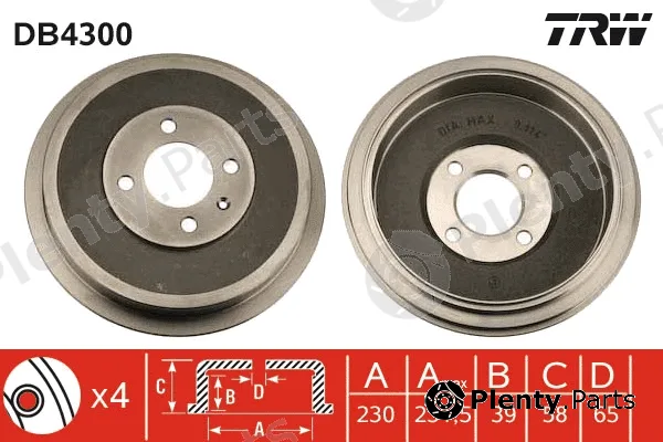 TRW DB4300 — Brake Drum