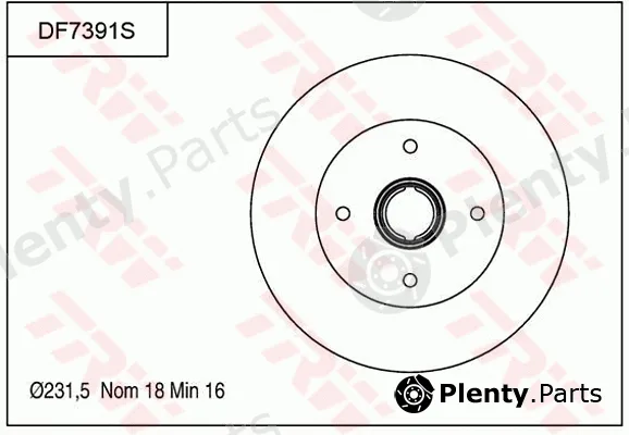 TRW DF7391S — Brake Disc