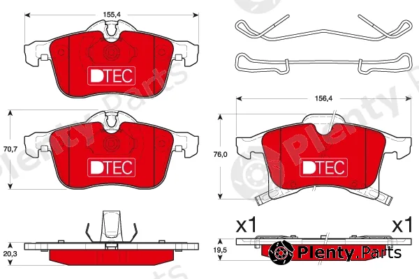 TRW GDB1668DTE — Brake Pad Set, disc brake DTEC COTEC