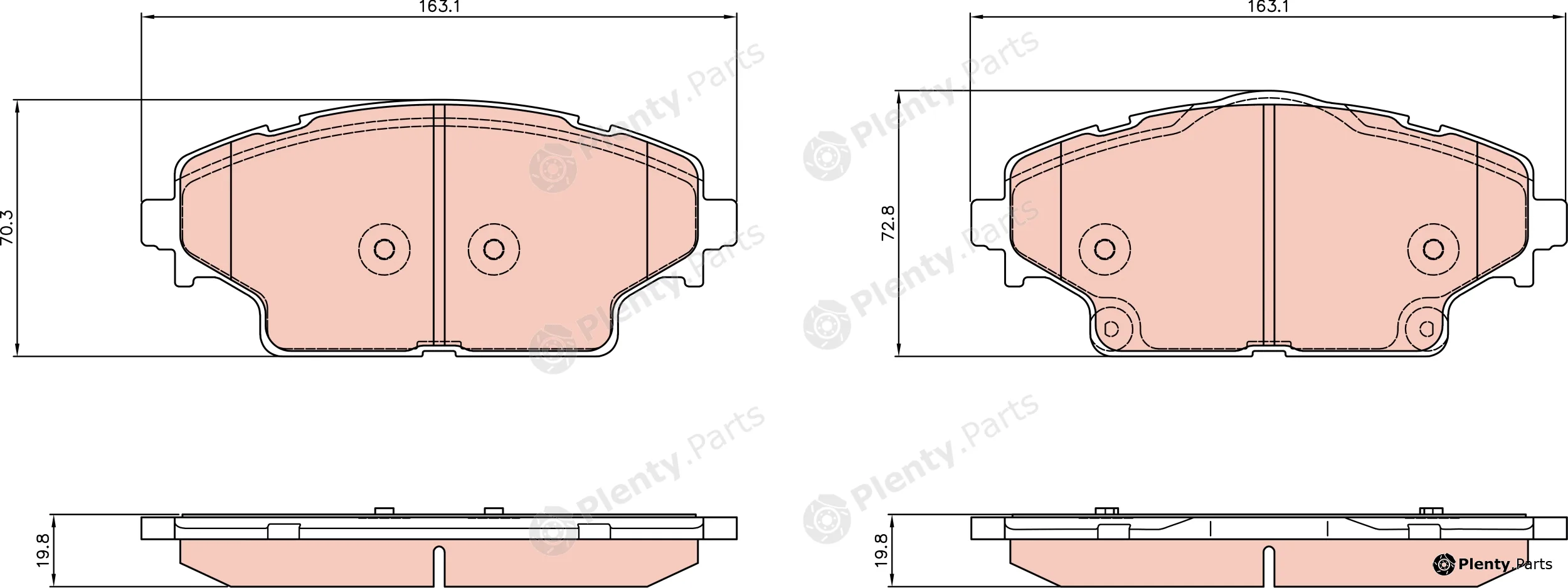 TRW GDB8176 — Brake Pad Set, disc brake