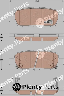 TRW GDB3507 — Brake Pad Set, disc brake COTEC