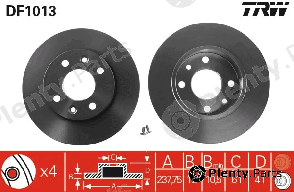 TRW DF1013 — Brake Disc