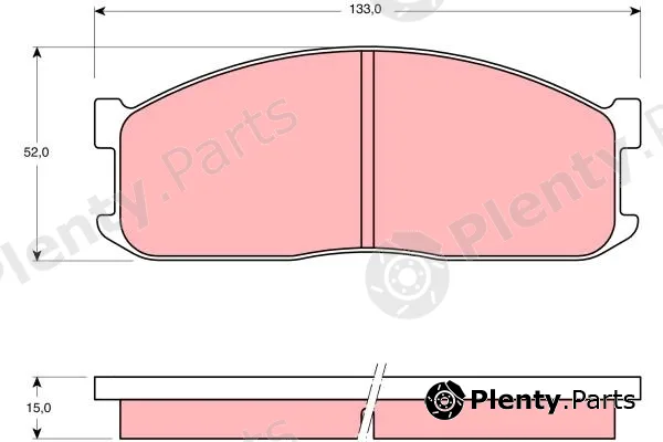 TRW GDB983DT — Brake Pad Set, disc brake DTEC COTEC