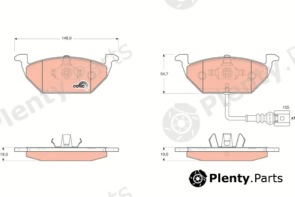 TRW GDB1658 — Brake Pad Set, disc brake COTEC